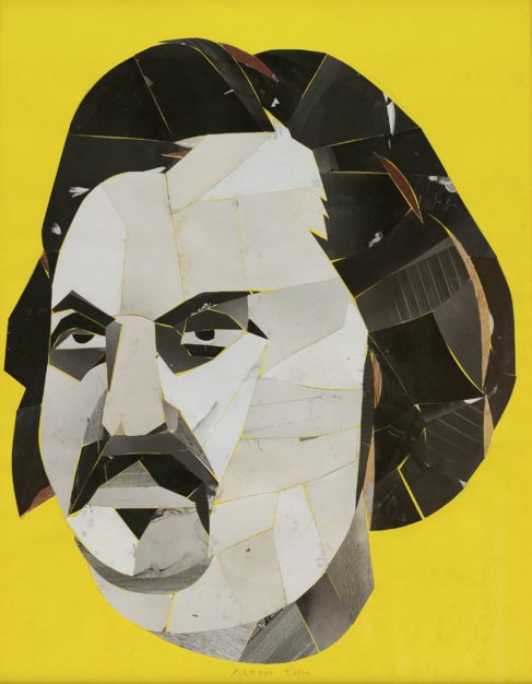 Collage con el rostro de Balzac, segn Eduardo Arroyo.