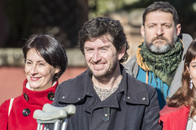 El secretario general de Podemos en Baleares, Alberto Jarabo, en el...