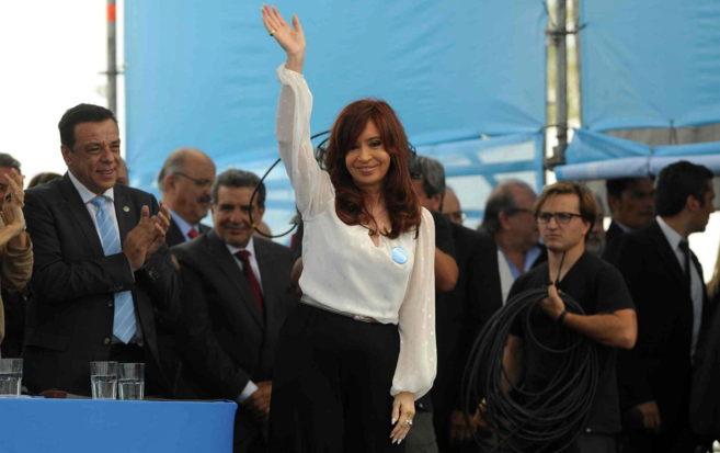 La presidenta argentina, Cristina Fernndez de Kirchner  en el acto...