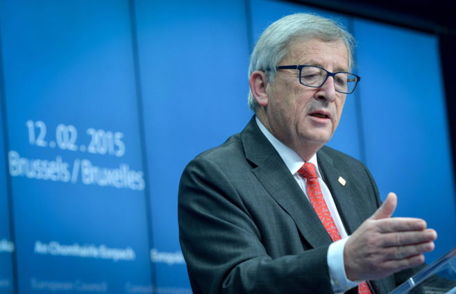 El presidente de la Comisin Europea, durante una rueda de prensa en...