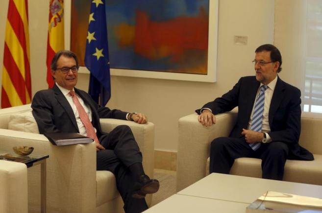 Rajoy y Artur Mas, durante su ltima reunin en La Moncloa.