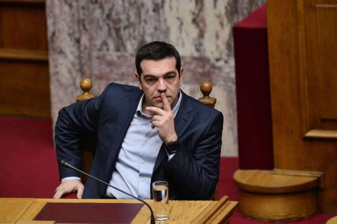 El primer ministro griego, Alexis Tsipras, en el Parlamento griego.