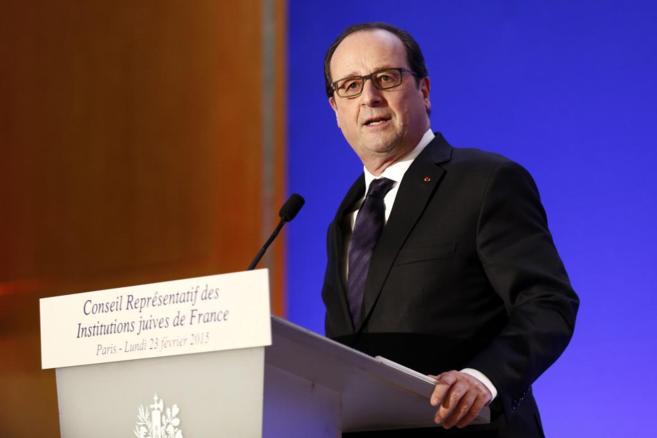 El presidente francs, Franois Hollande, durante un acto de una...