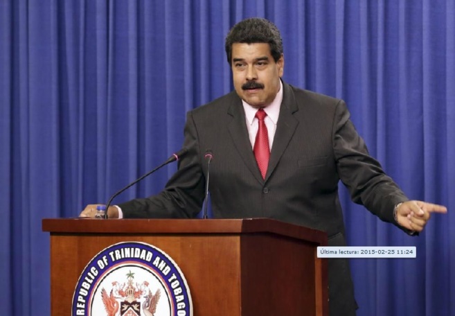 Nicols Maduro durante su visita a Trinidad y Tobago.
