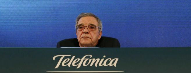 El presidente de Telefnica, Csar Alierta, hoy en la presentacin...