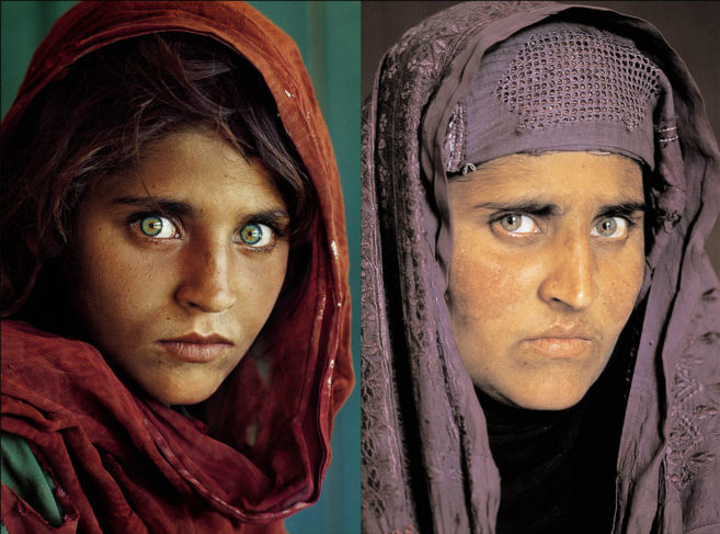 Fotos de la mujer afgana que fue fotografiada por un fotgrafo de...