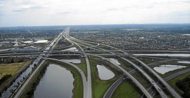 Autopista I 595 en Florida, una de las obras de ACS en EEUU
