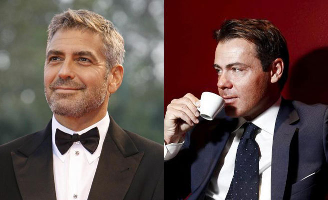 George Clooney (izda.) y Alessandro Proto