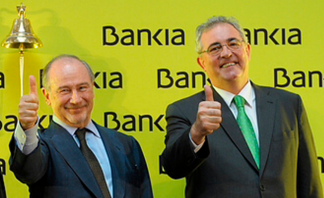 Rato y Verd (dcha.), el da de la salida a Bolsa de Bankia, en...