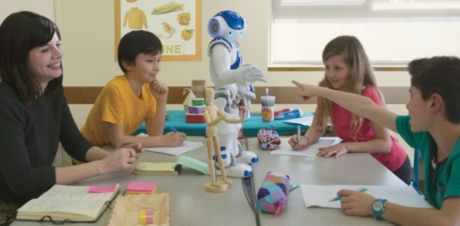 El robot NAO programado para impartir clase en colegios.
