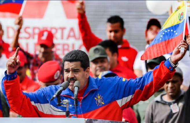 Nicols Maduro durante su discurso en la ceremonia conmemorativa del...