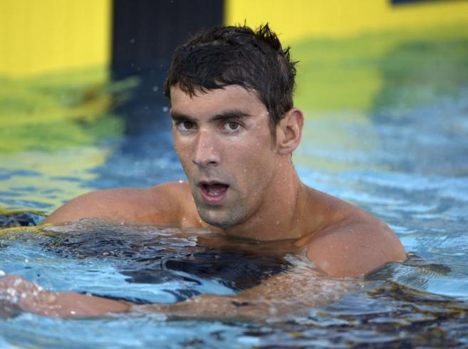 Michael Phelps, durante en el Campeonato Nacional de Irving en...