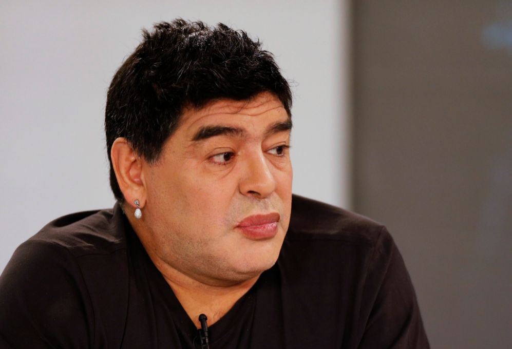 Los 'morritos' que luca Maradona durante su programa 'De Zurda' en...
