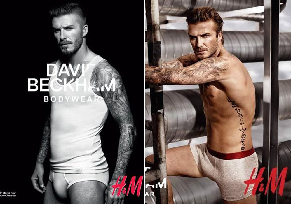 1.	David Beckham (39): Uno de los que ms veces ha posado en ropa...