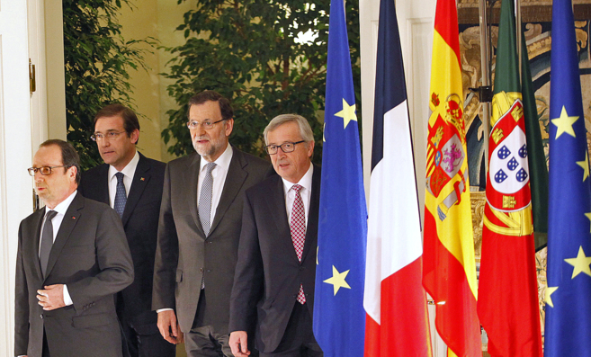 Francois Hollande, Pedro Passos Coelho, Mariano Rajoy y Jean Claude...