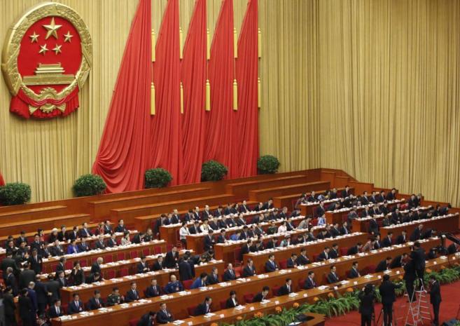 Apertura de la Asamblea Nacional Popular china, este jueves.