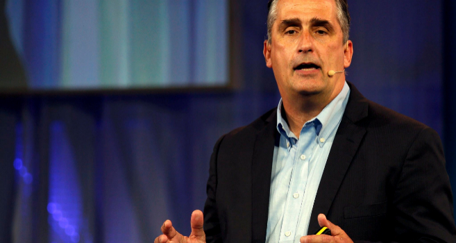 El CEO de Intel, Brian Kraznich, en el Mobile World Congress.
