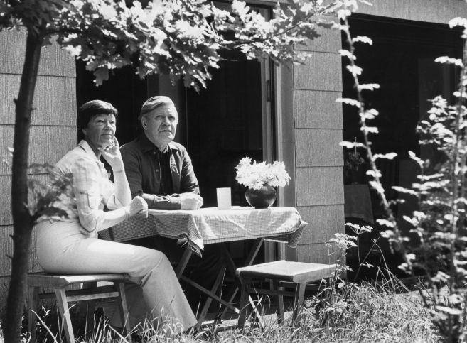Schmidt y su esposa 'Loki', en 1981.