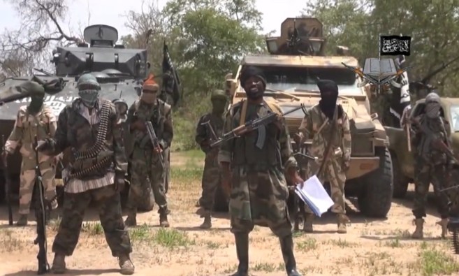 Captura de un vdeo de Boko Haram divulgado en 2014 en el que se...