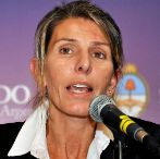La ex mujer de Alberto Nisman, Sandra Arroyo, durante una rueda de...