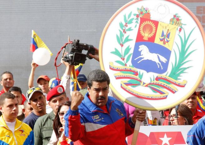 El presidente de Venezuela Nicols Maduro en Caracas.