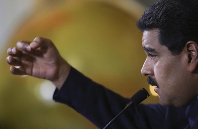 El presidente de Venezuela, Nicolas Maduro, en un discurso televisado...