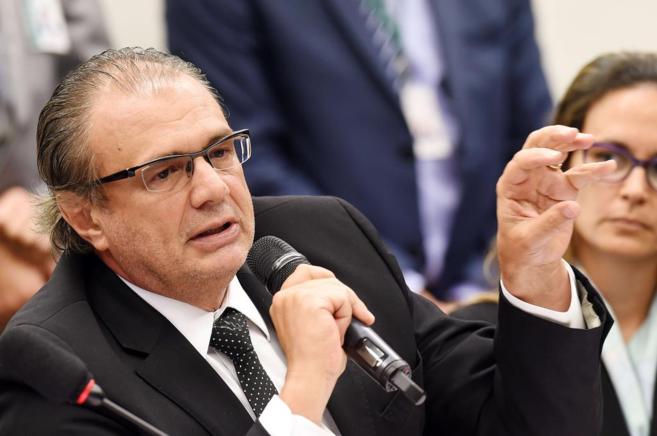 El ex gerente de Petrobras, Pedro Barusco, durante su comparecencia en...