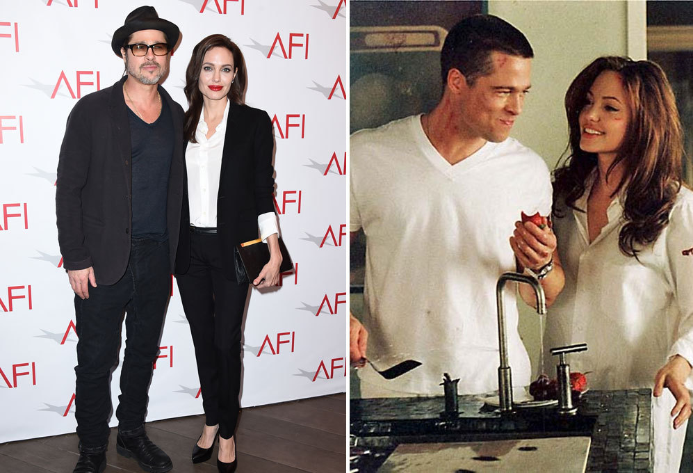 Brad Pitt (51) y Angelina Jolie (39) se conocieron en el rodaje de...