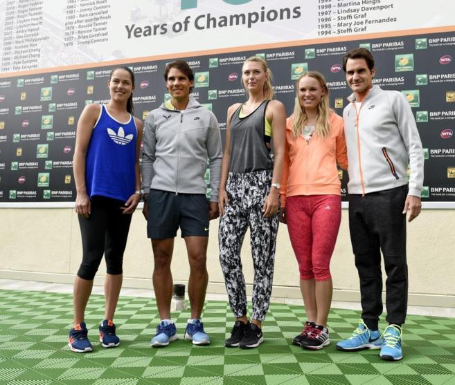 Nadal y Federer, junto a otras grandes atracciones del tenis femenino...