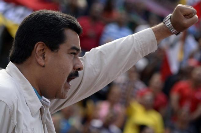 El presidente venezolano Nicols Maduro durante su discurso este...