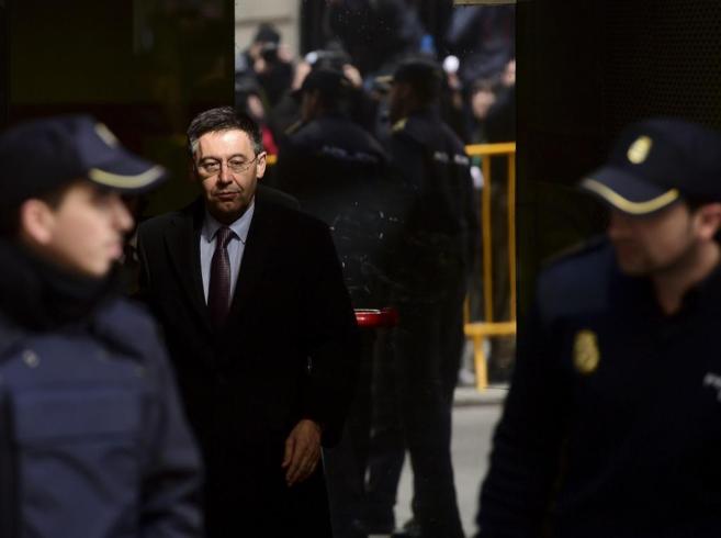 Josep Maria Bartomeu, a la salida del juzgado.