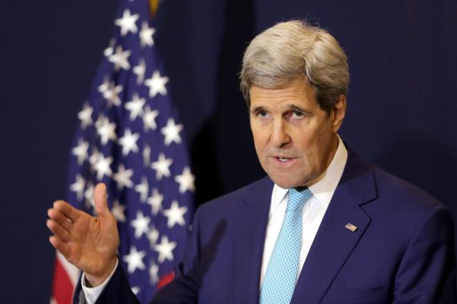 El secretario de Estado de EEUU, John Kerry, en una intervención en...