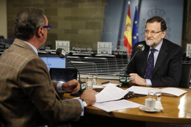 Mariano Rajoy, durante la entrevista con Carlos Herrera en Onda Cero.