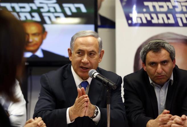 El primer ministro Benjamin Netanyahu durante un acto del Likud.