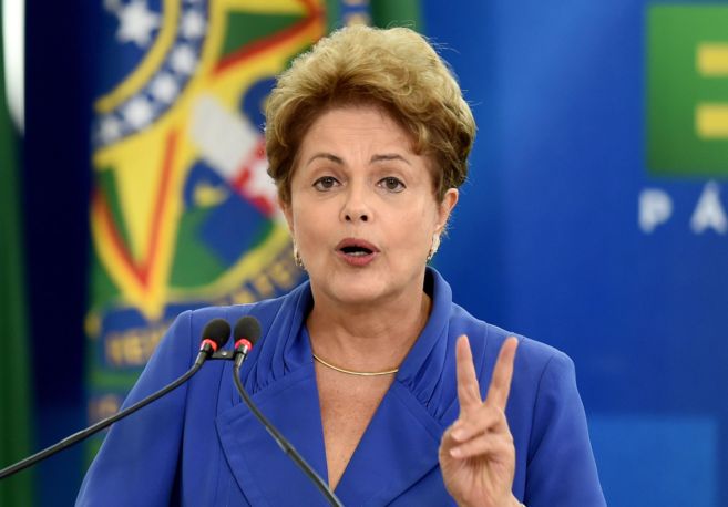 Dilma durante el anuncio del paquete de medidas anticorrupcin.