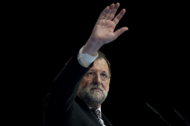 Mariano Rajoy el viernes en el mitin de cierre de campaa del PP en...