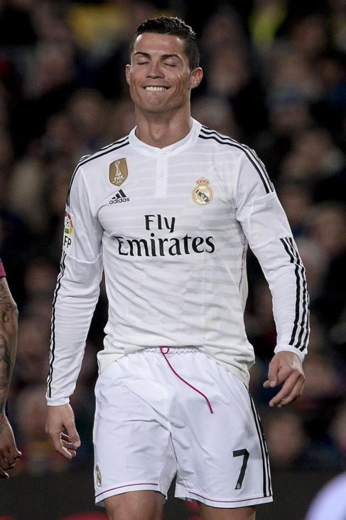 Cristiano Ronaldo, durante el clsico del Camp Nou.