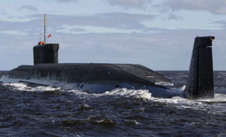 Vista del submarino nuclear ruso Yuri Dolgoruky.