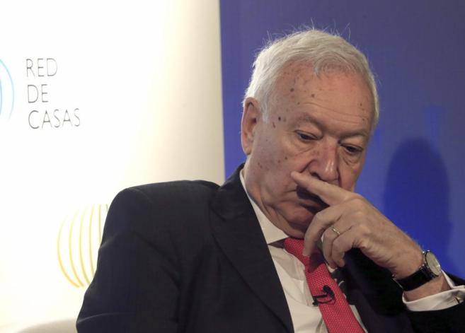 El ministro de Exteriores, José Manuel García-Margallo, durante un...