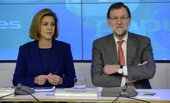Rajoy, junto a Cospedal, en la reunin del Comit Ejecutivo Nacional...