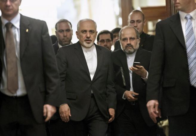 El ministro de Exteriores iran Javad Zarif llega a la ltima...