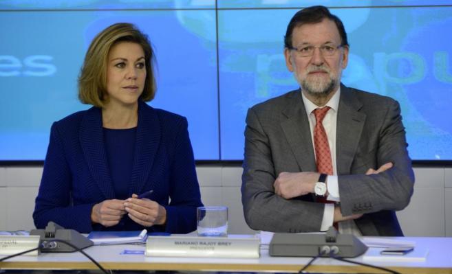 Mara Dolores de Cospedal y Mariano Rajoy, en el Comit Ejecutivo...
