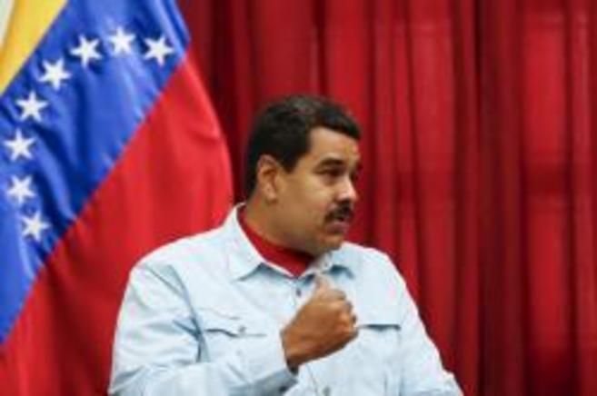 El presidente venezolano Nicolás Maduro, en el Palacio de Miraflores...