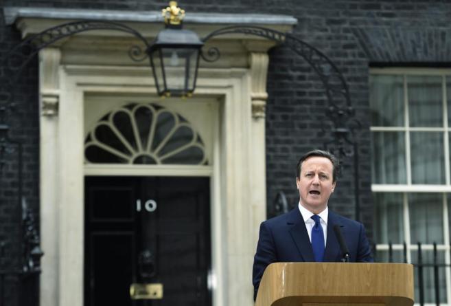El premier Cameron, en el nmero 10 de Downing Street.