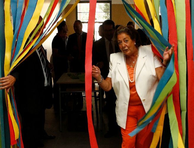 La alcaldesa de Valencia, en la inauguracin de un colegio en...