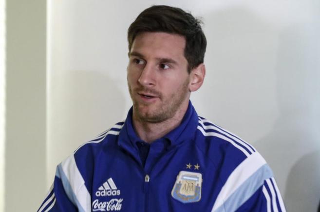 Leo Messi, durante la concentracin de la seleccin argentina.