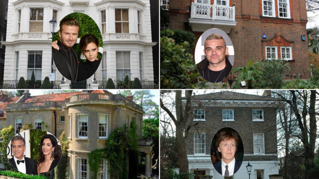 Las casas y sus propietarios: los Beckham, Robbie Williams, Los...