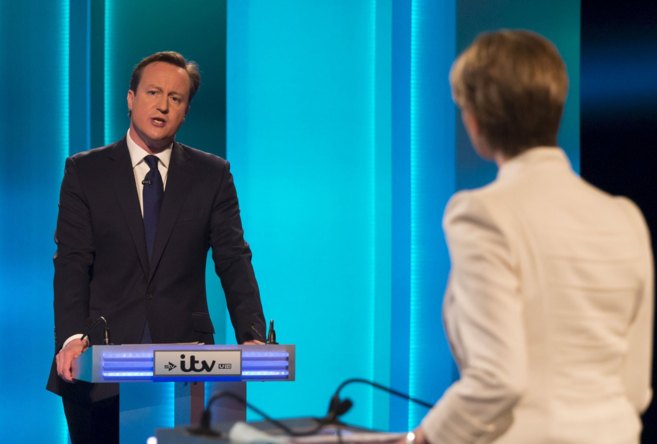 David Cameron en un momento del debate.