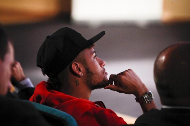 Neymar, durante un acto promocional.