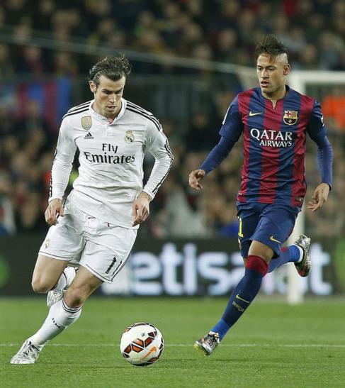 Bale y Neymar durante el ltimo clsico.